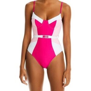 Solid&Striped The Spencer One piece bathing suit Size XS color block strawberry